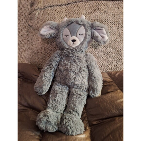 Slumberkins Gray Goat Ibex Kin Plush Stuffed Animal Plush Toy Lovey 15" Sleeping - Picture 2 of 5
